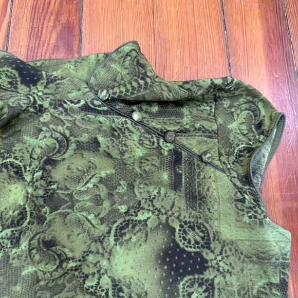 Y2K Green Mesh printed top - Small - Picture 5 of 6